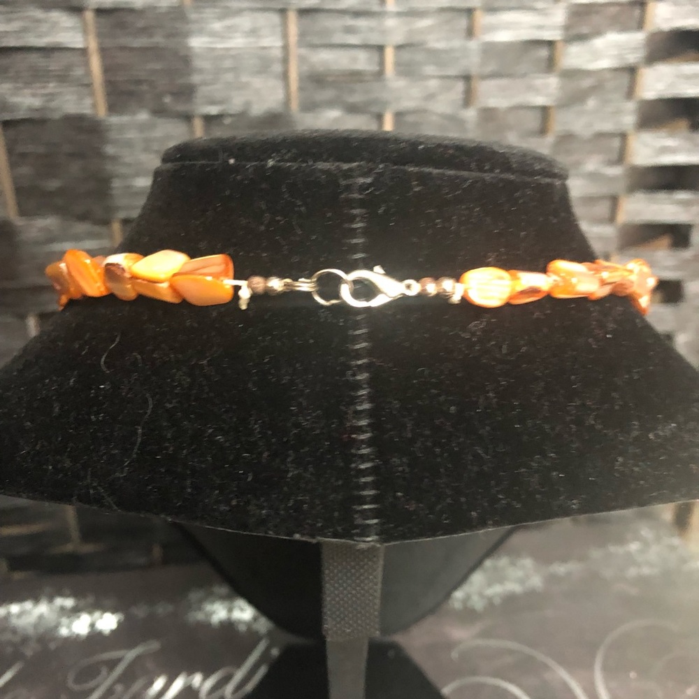 Orange Puerto Rican Beachy Shell Necklace - image 3